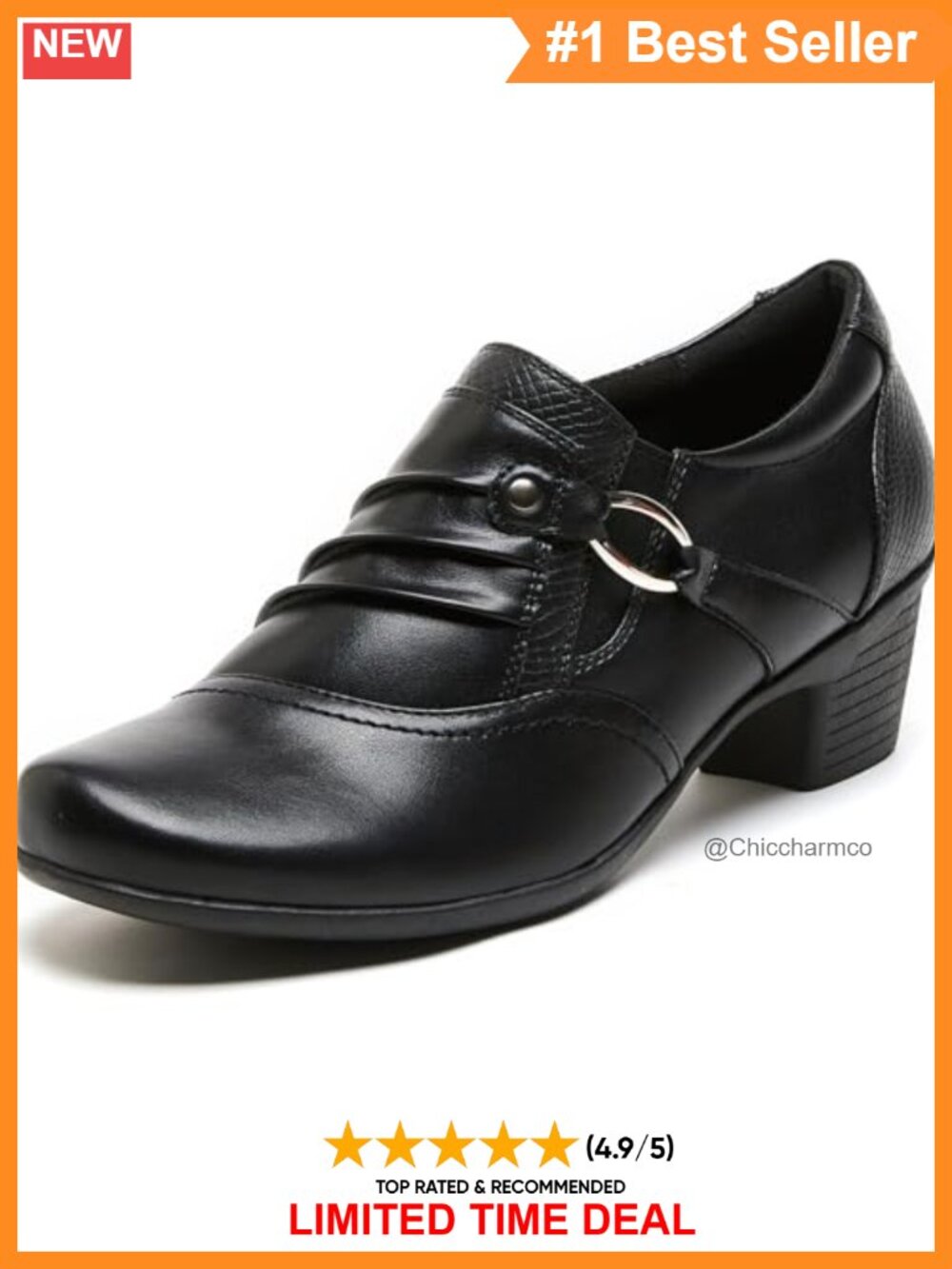 Women's Slip-On Loafer Low Block Heel Comfort Dress Shoes